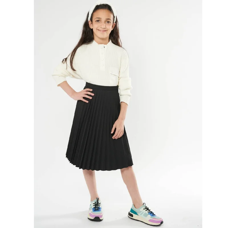 Pleated school skirts for girls Girls Midi Pleated Skirt