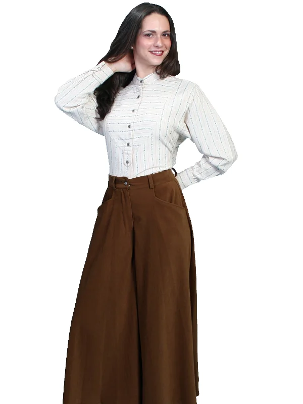 Skirts with a tassel trim Scully RangeWear Womens Brown Polyester Western Split Skirt