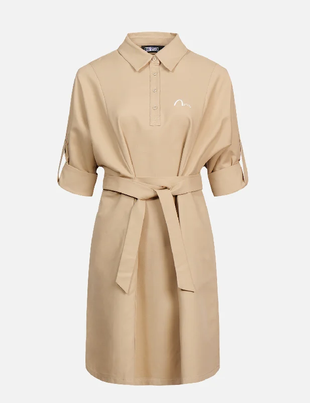 Skirts for a music festival Seagull Embroidery Shirt Dress