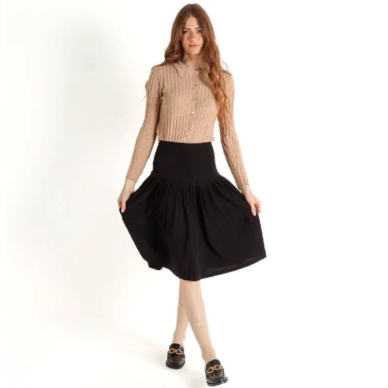 Striped skirts for a nautical look Women's Gathered Pleats Slinky Skirt