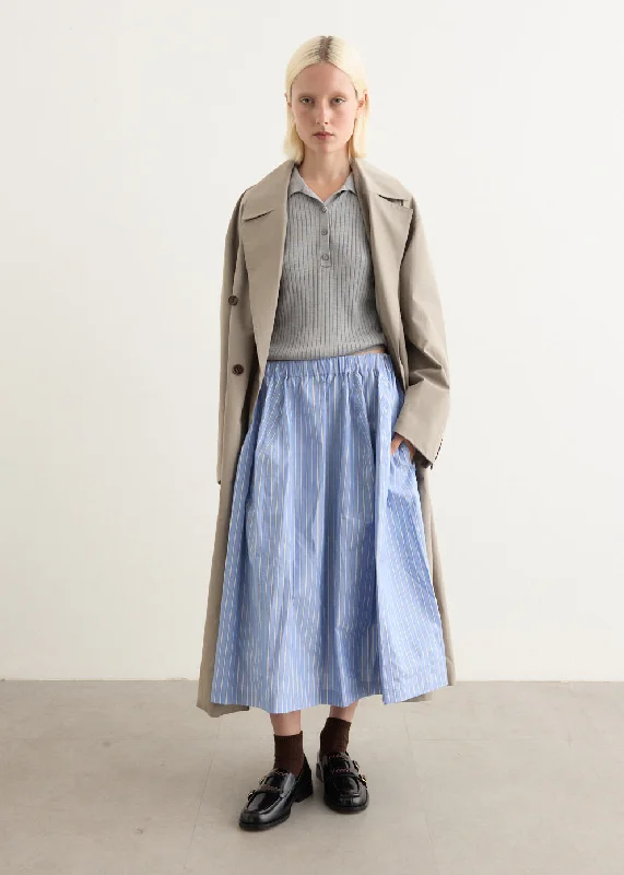 Skirts with decorative buttons Poplin Skirt