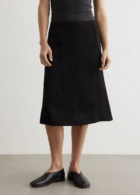 Skirts with a patchwork pattern Paneled Satin Skirt