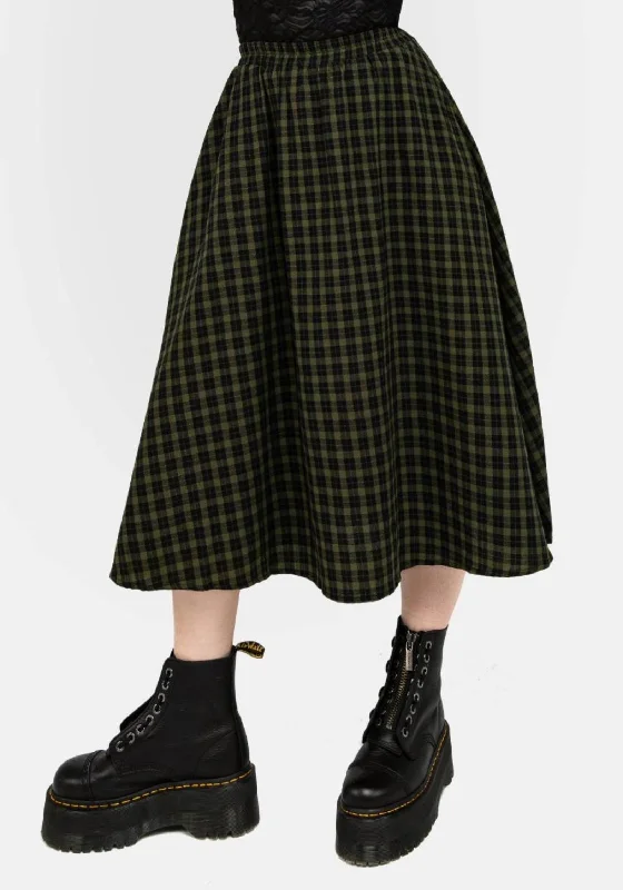 Tartan skirts for autumn Terra Midi Skirt