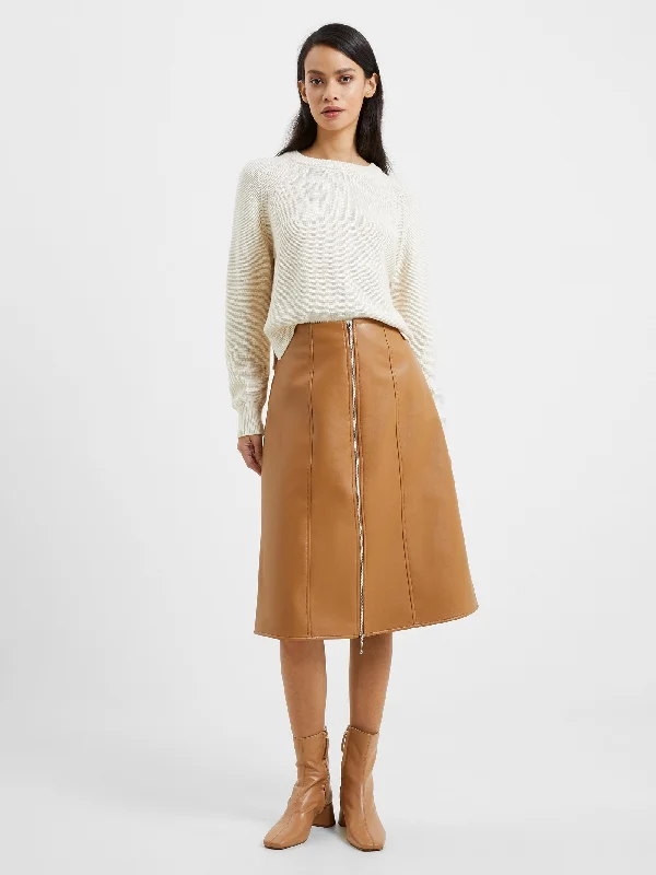 Skirts for a picnic Claudia PU Midi Skirt