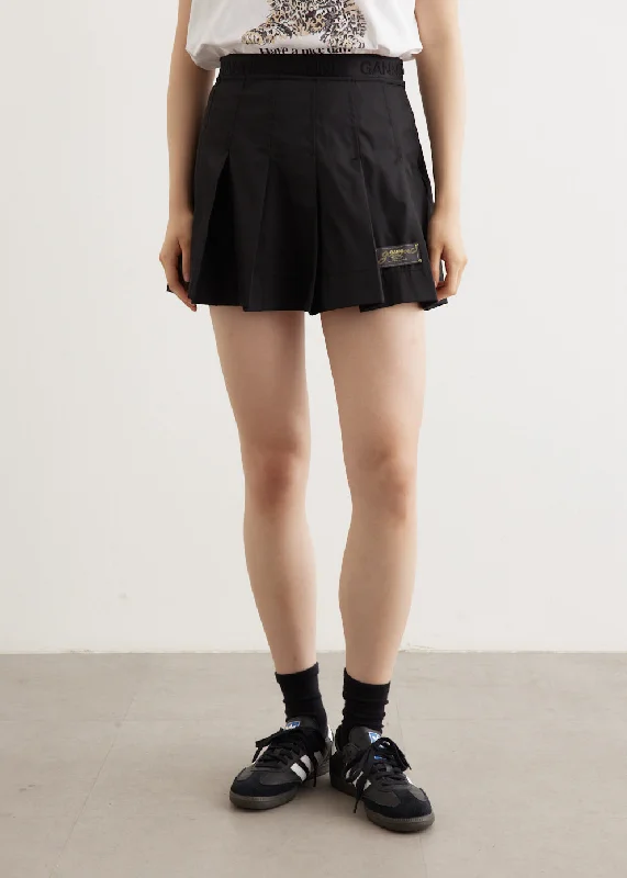 Tiered skirts for a bohemian look Duchesse Nylon Pleated Mini Skirt