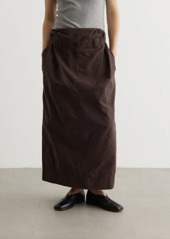 Skirts with a back vent Double Waist Long Skirt
