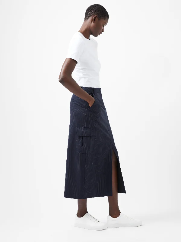 Skirts for a graduation ceremony Hailey Pinstripe Cargo Skirt