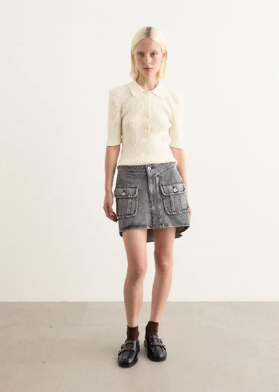 Skirts for a wedding guest Patch Pocket Mini Skirt