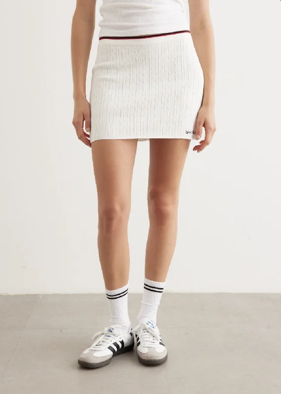 Skirts with a tiered ruffle Serif Logo Mini Cable Skirt