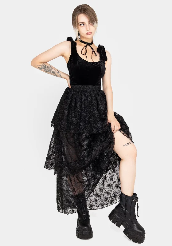 Skirts for a girls' night out Chrysalis Butterfly Lace Tiered Maxi Skirt