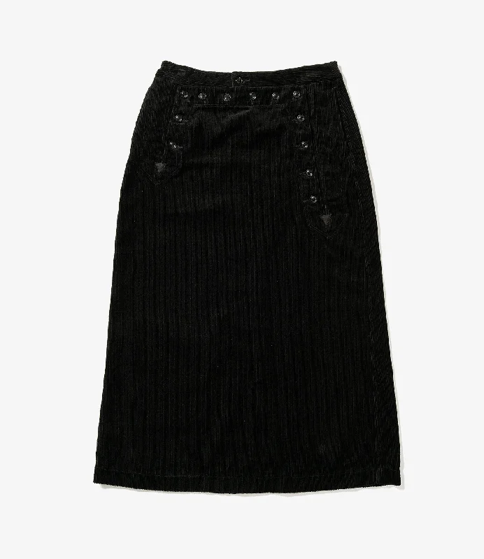 Skirts with a gathered skirt Engineered Garments Sailor Skirt - Black Cotton 8W Corduroy