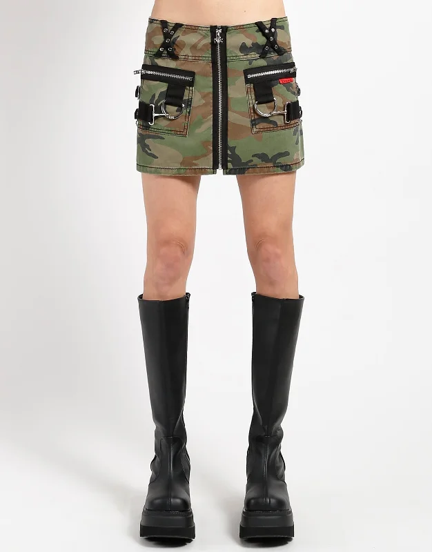 Skirts with side slits BIG RING SKIRT CAMO