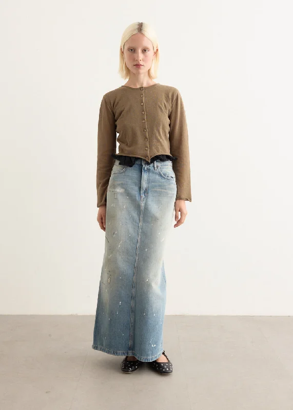 Skirts with lace trim Tibby Denim Skirt