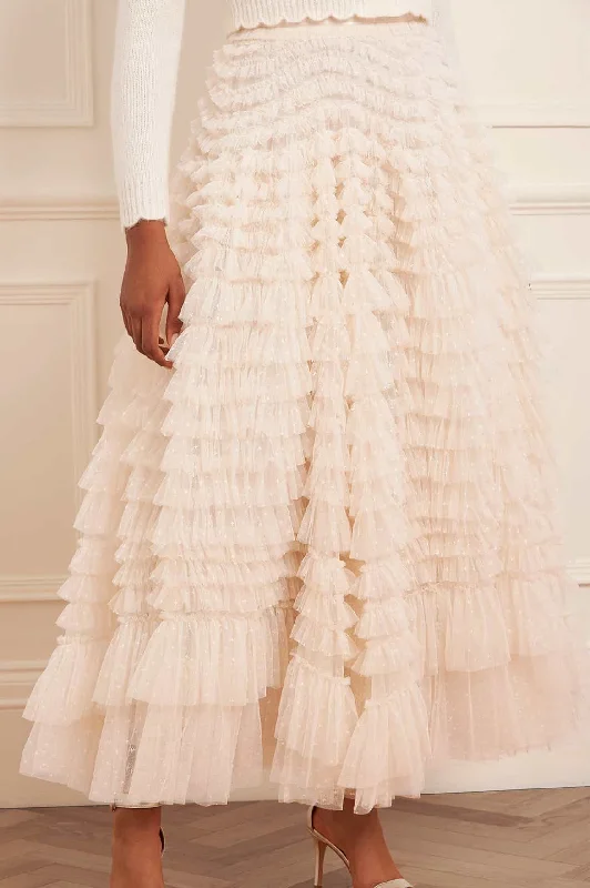 Skirts with lace trim Hattie Ruffle Ankle Skirt