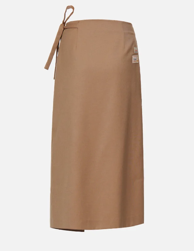 Skirts for a school dance Seagull Embroidered Flare Wrap Skirt