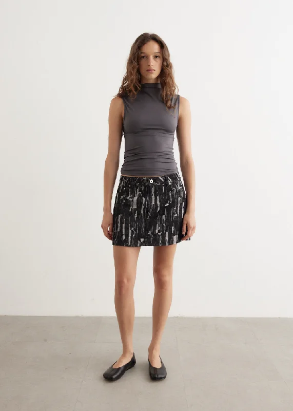 Elastic - waisted maternity skirts Blossom Textured Mini Skirt