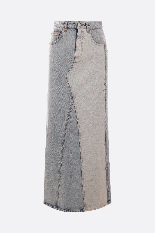 Skater skirts for casual outings destructured denim skirt