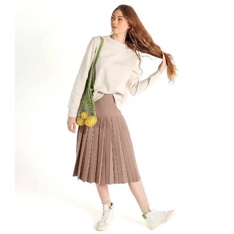 Skirts with a smocked waist Women's Pleated Knit Skirt