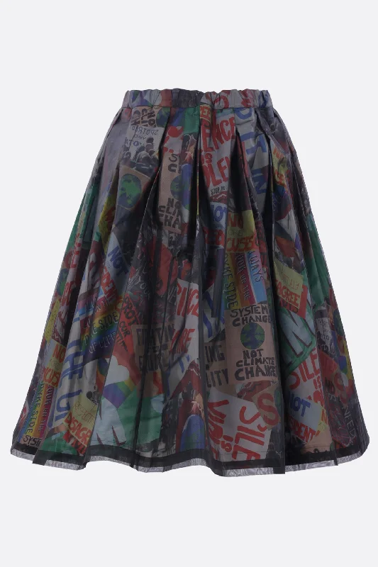 Skirts for a wine tasting midi skirt in structured nylon