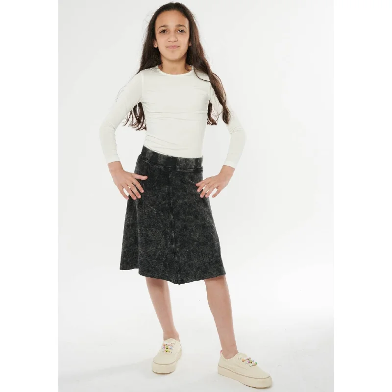 Long skirts for tall women Girls A-Line Ribbed Stonewash Skirt