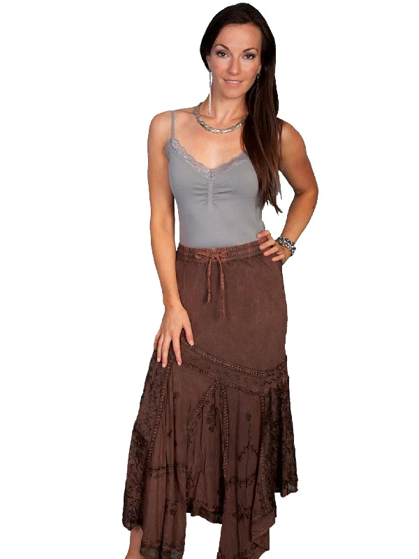 Printed silk skirts for evening Women's Honey Creek by Scully Skirt #HC64COP