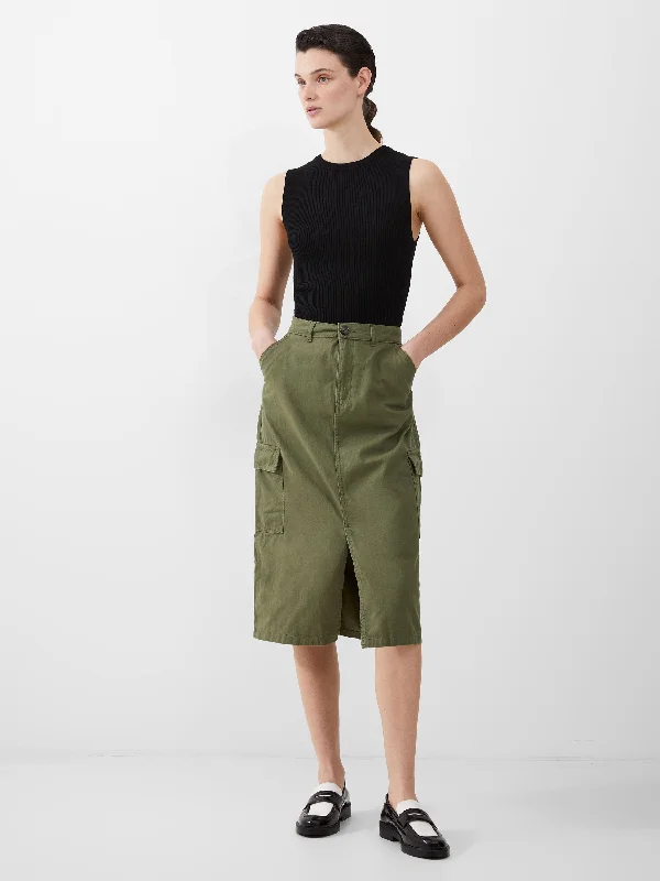 Skirts with a tassel trim Cargo Midi Skirt