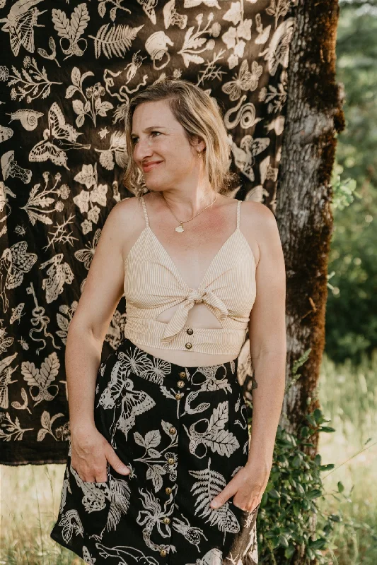 Skirts for a family gathering Rah Rah Skirt in Black Woodland Wonder
