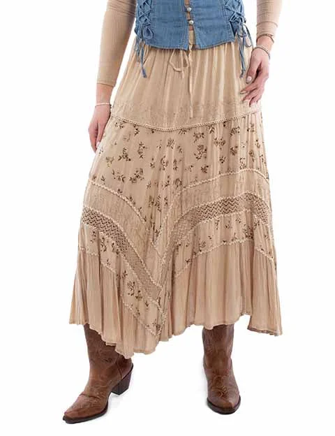 Skirts with a front zipper Women's Scully Panel Skirt #HC958