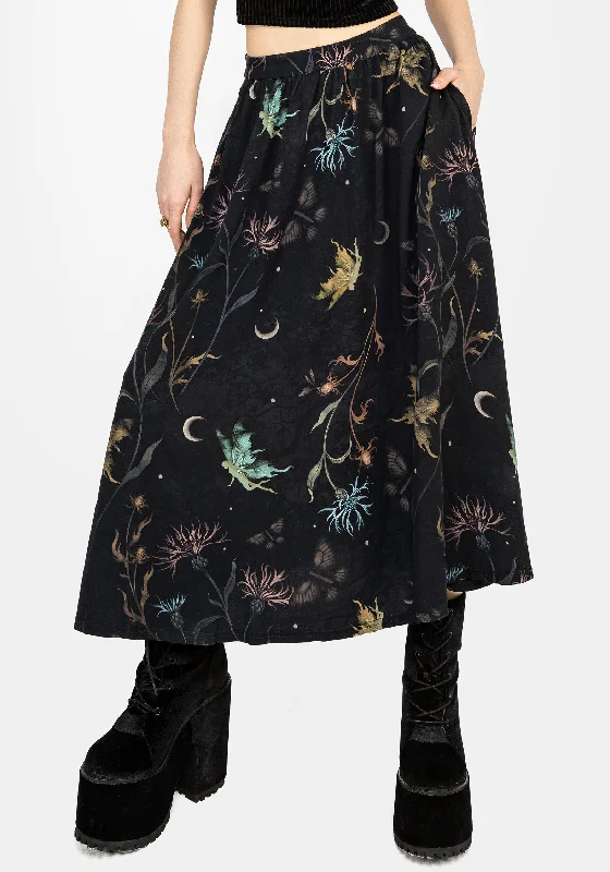 Satin skirts for a glamorous touch Rosanella Floral Print Midi Skirt