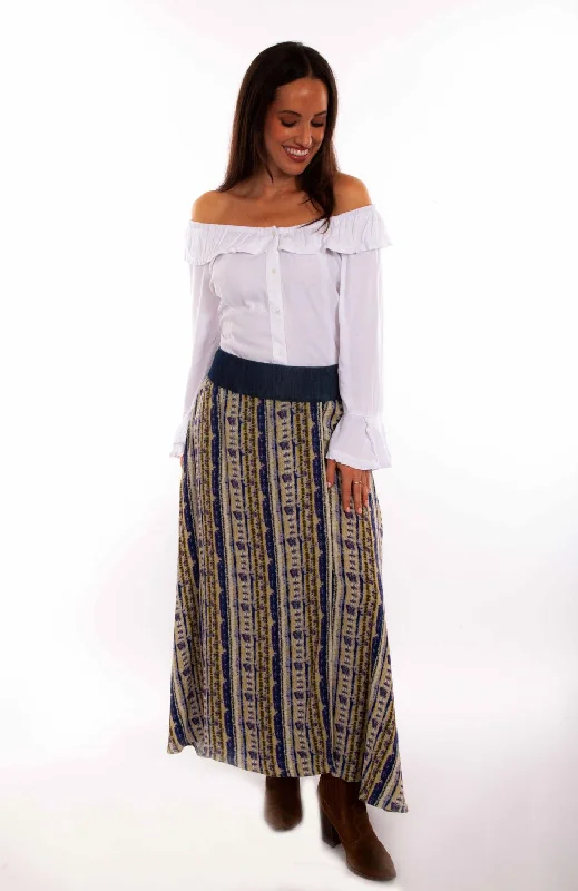 Skirts for a holiday Scully Womens Purple Stripe Wrap Purple 100% Rayon Skirt