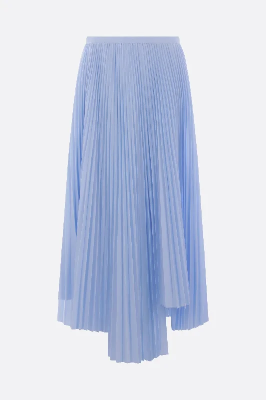High - waisted linen skirts for summer poplin pleated skirt