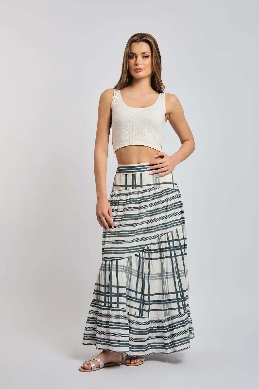 Skirts for a photo shoot Women Skirt Patch Striped Multicolor
