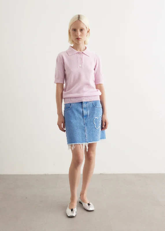 Leather - look skirts for a trendy style Cobalt Skirt