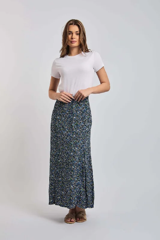 Cotton blend skirts for durability Women Skirt With Slit Multicolor