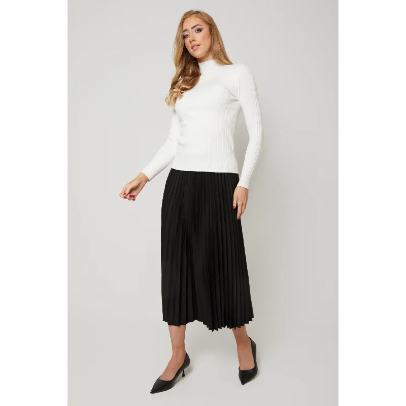 Sheer skirts for a sexy style Women's Midi Pleated Skirt