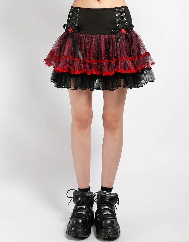 Skirts for a nature walk TUTU SKIRT RED LEOPARD