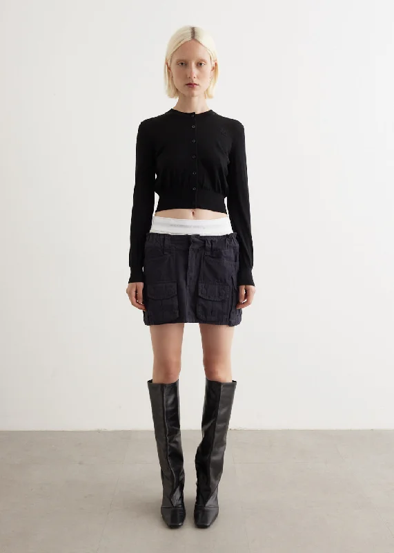 A - line skirts for petite women Pre-Styled Cargo Skirt With Logo Elastic