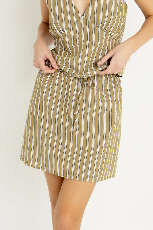 Cotton blend skirts for durability Lenny Drawcord Skirt Olive