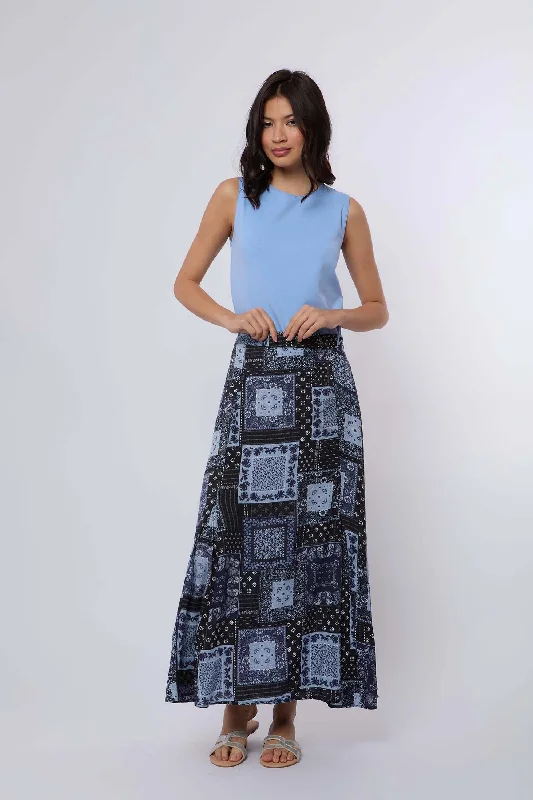Skirts with a scalloped hem Women Top - Blue