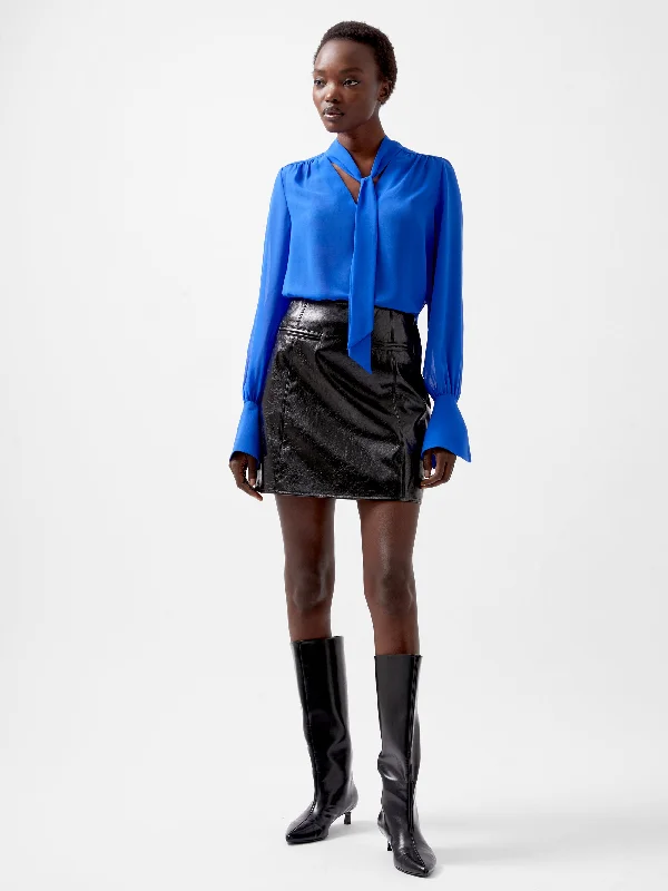 Skirts with a beaded embellishment Emmett PU Mini Skirt