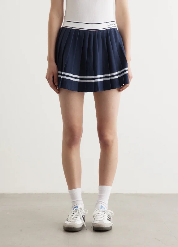 Skirts for a holiday Vendome Script Pleated Skirt