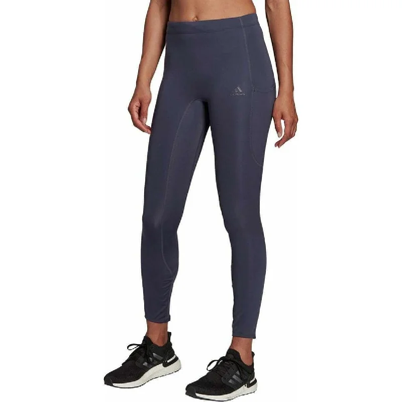 Plus Size Women's Sheer Tight Trousers in Nude for a Subtle and Stylish Statementadidas Fast Impact High Rise Womens 7/8 Running Tights - Navy