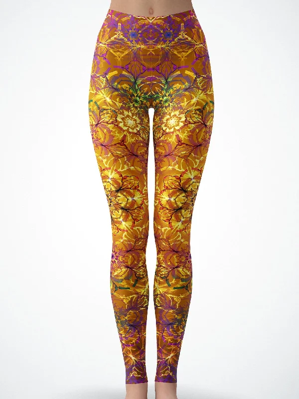 Women's Leather - Look Tight Trousers with Zipper Details in Dark Gray for an Urban StyleAutumn Mandala Tights Women's Leather - Look Tight Trousers with Zipper Details in Dark Gray for an Urban StyleAutumn Mandala Tights
