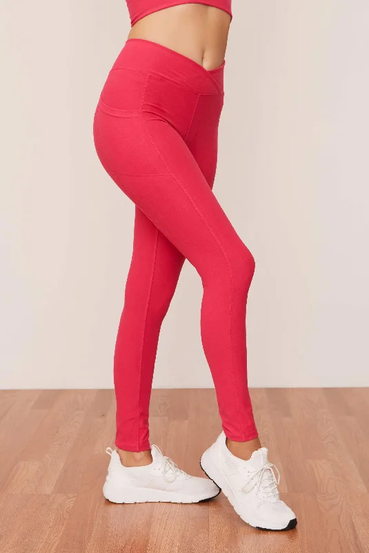 Lychee Ruched Crossover Pocket Legging