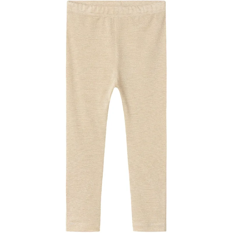 Women's High - Waisted Tight Trousers with Side Slits in Beige for a Trendy LookName It Frosted Almond Rnanna Leggings Women's High - Waisted Tight Trousers with Side Slits in Beige for a Trendy LookName It Frosted Almond Rnanna Leggings