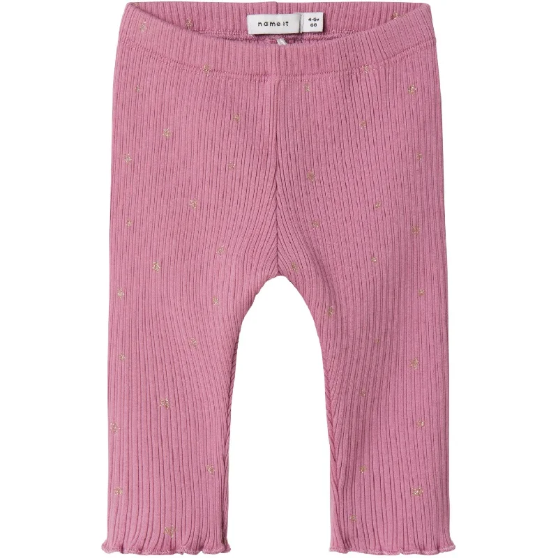 Women's Tight Trousers with Elastic Waistband in Black for Easy and Comfortable WearName It Mauve Orchid Royanna Leggings Women's Tight Trousers with Elastic Waistband in Black for Easy and Comfortable WearName It Mauve Orchid Royanna Leggings