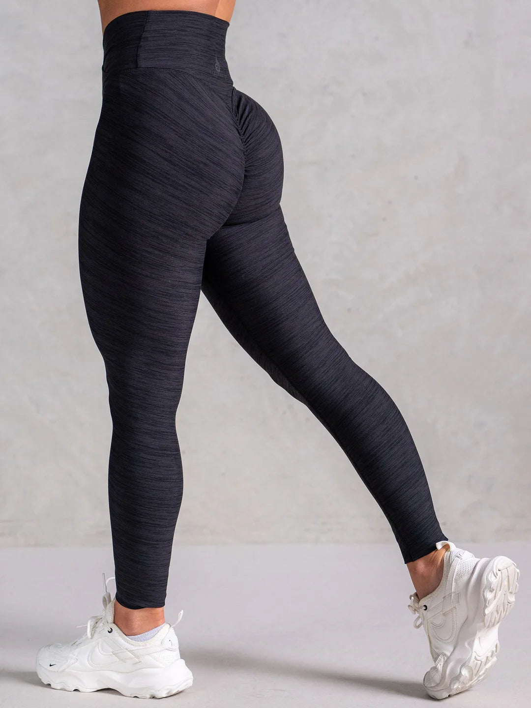 Ryderwear | Icon Cross Over Scrunch Leggings - Black Marl