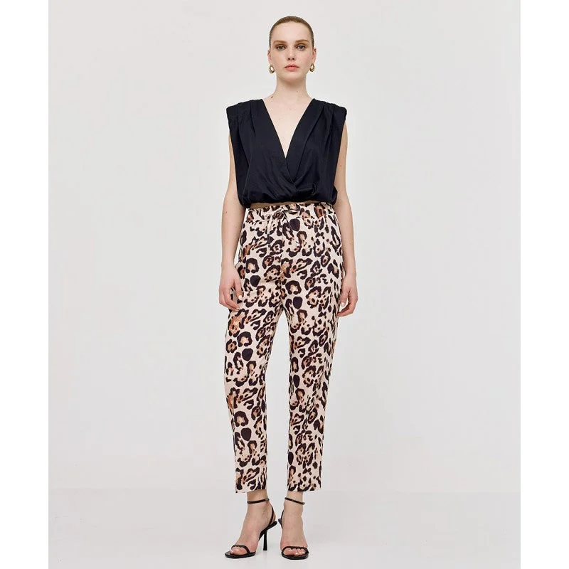 Sleeveless Women's Silk - Trimmed Sweaters for SummerAccess Fashion Leopard Animal Print Pants Sleeveless Women's Silk - Trimmed Sweaters for SummerAccess Fashion Leopard Animal Print Pants
