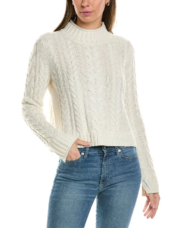 Alashan Cashmere Crop Wool Turtleneck Sweater