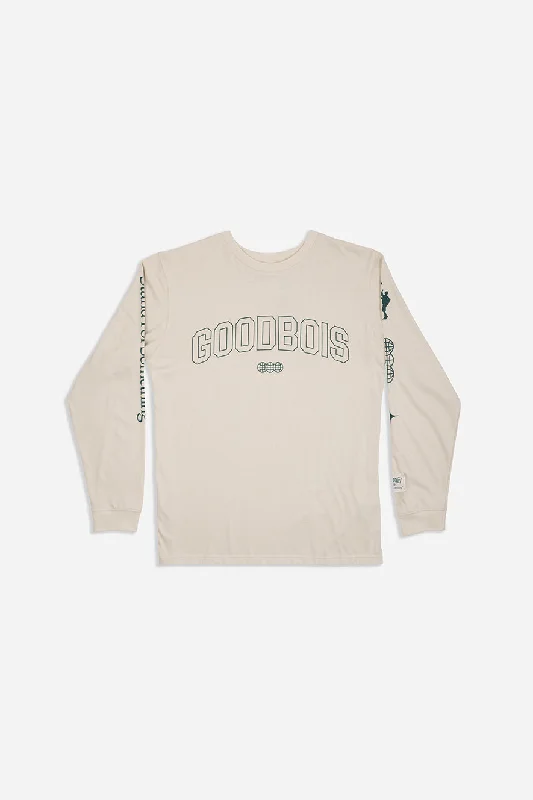 Puff Sleeve Women T Shirt for a Fashion - Forward LookALUMNI LONGSLEEVE WHT